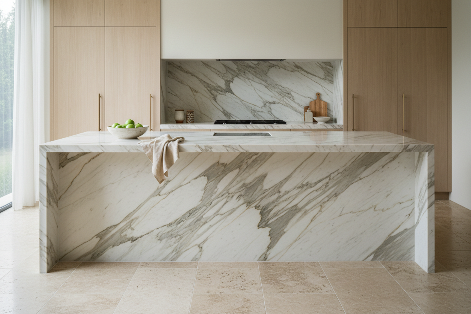 Designer-specified natural stone interior