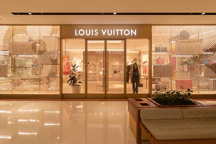 Marble surfaces at the Louis Vuitton store