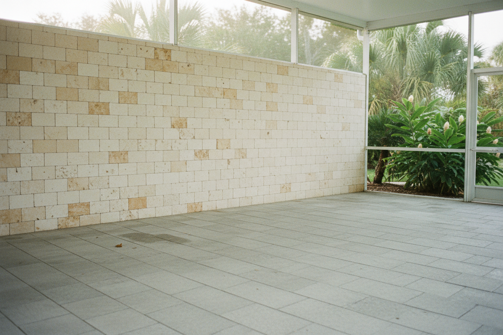 Covered patio before the outdoor kitchen